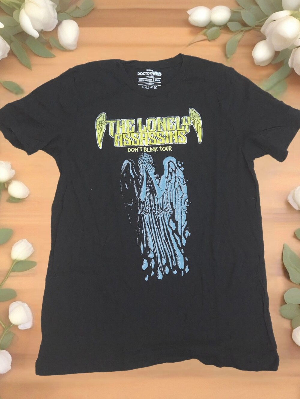 BBC Doctor Who The Lonely Assassins Don't Blink Tour T-Shirt Medium